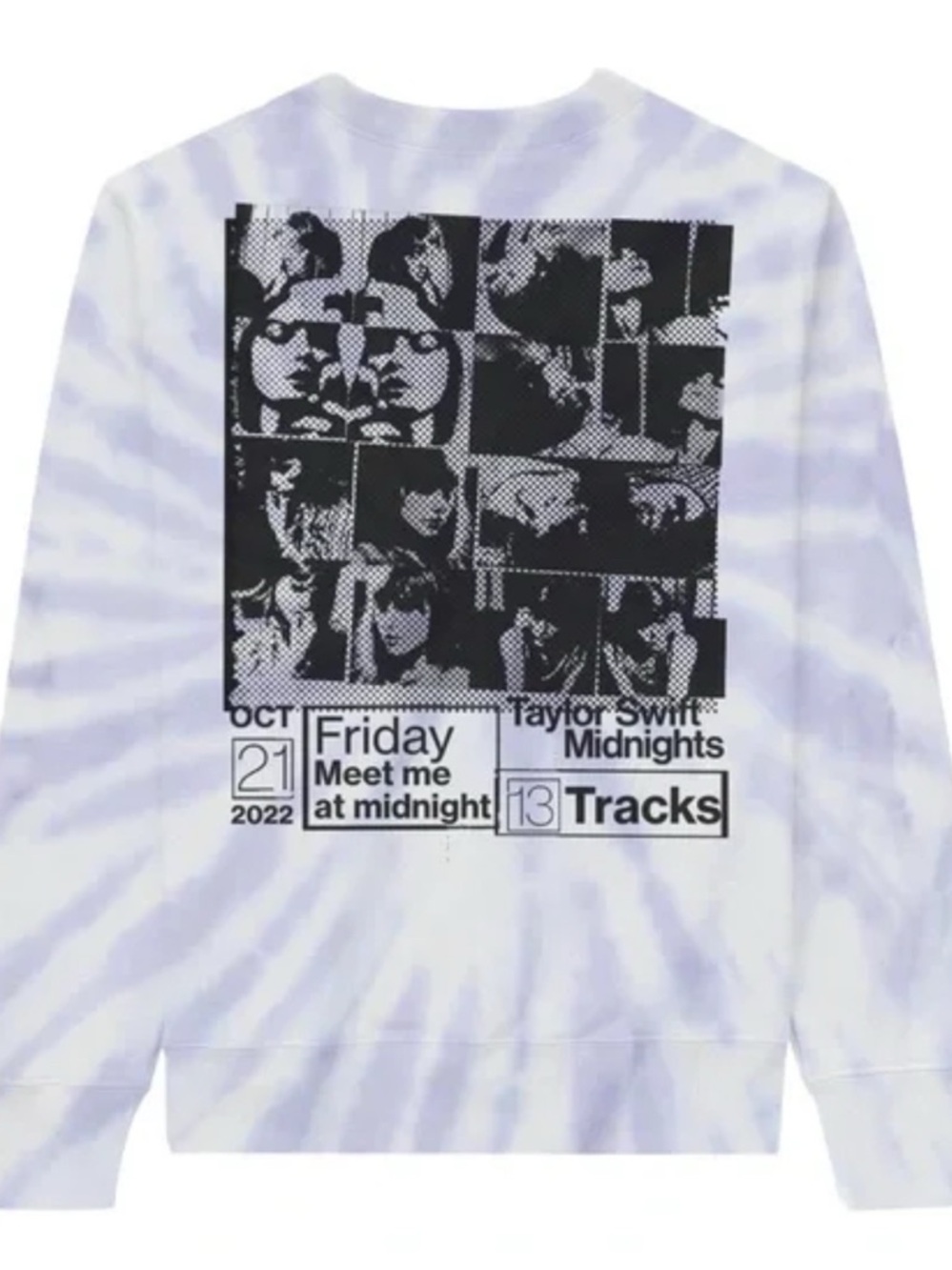 TAYLOR SWIFT • MIDNIGHTS LAVENDER TIE DYE CREWNECK (S)
